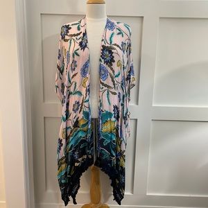 REBECCA MINKOFF Blush Pink and Navy Oversize Kimono. One Size